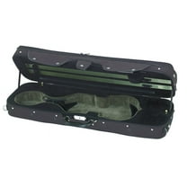 GEWA PURE CVK03 4/4 Violin Case - Wooden Shell - Black/Dark Moss Green