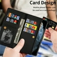 thumbnail image 5 of TECH CIRCLE Cute Shiny Flip Wallet Case with Wrist Strap for iPhone 16 Pro (2024 Release) 6.3", Built-in Stand, 9 Card Slots, Zipper Pocket, PU Leather Protective Lightweight Cover, Black, 5 of 8
