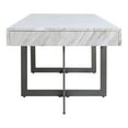 thumbnail image 4 of Furniture of America Ariadne 2-Drawer Wood Gray and Gun Metal Coffee Table, 4 of 11