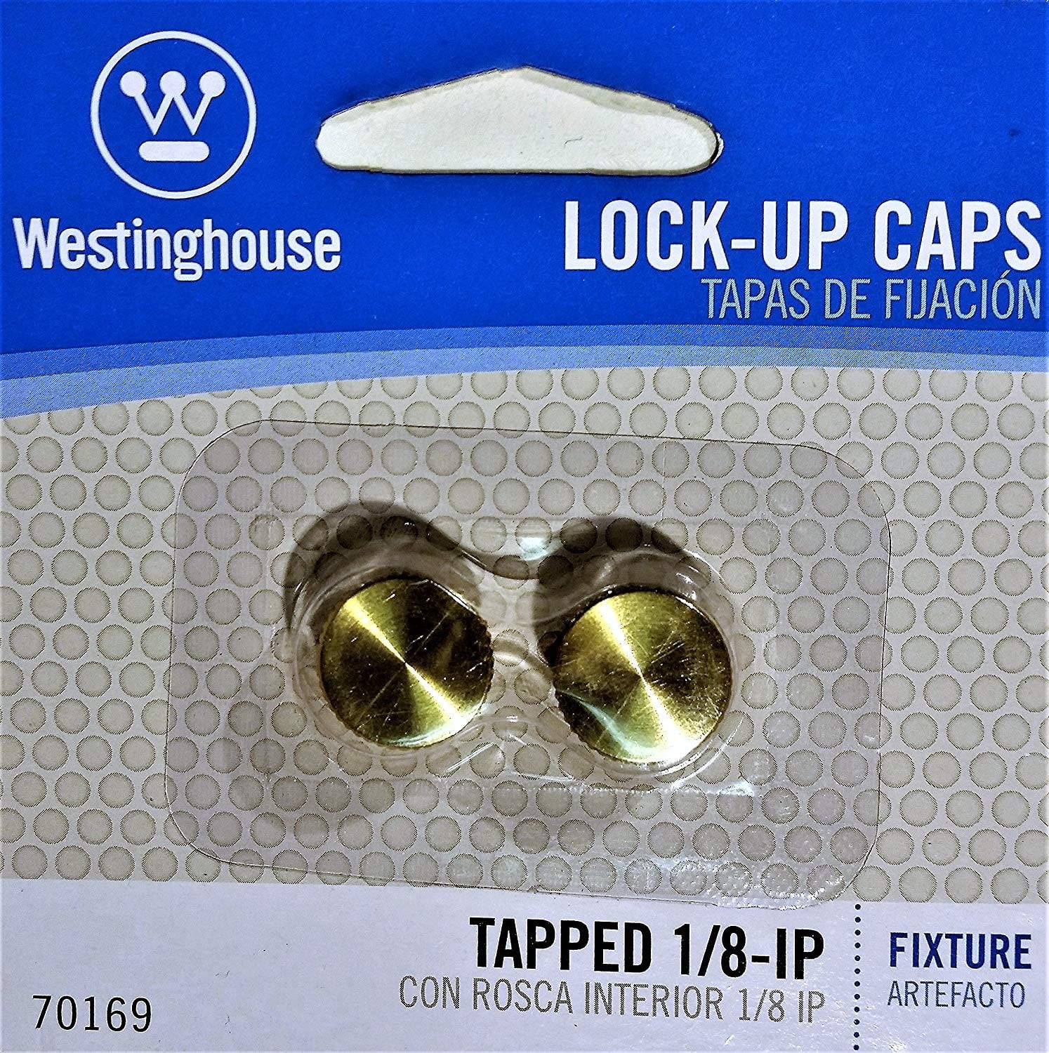 Westinghouse Lighting Lamp Lock-Up Caps, Brass
