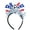 A001- Brass Cat Bell Wind Chime, variant on Soccer Headband, Silver Tinsel Headband, Team Sports Headband, Game Day Accessory, 9X16 Inch 1Pc Decorative Headband with Flag Print, Soccer Graphic and Star Cutout Details for