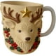 thumbnail image 1 of Taza navideña de resina con revestimiento de acero inoxidable | Diseño festivo de árbol y reno | Juego de tazas térmicas para café y té | Regalo navideño para familiares y amigos, 1 of 2