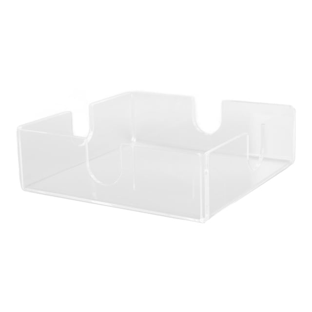 Servilletero acrílico cuadrado elegante y transparente para mesa, dispensador de pañuelos para cocina, restaurante y bar.
