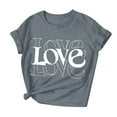 thumbnail image 4 of UAMVSH Valentine Day Shirts for Women Festival Print Soft Crewneck Graphic Tees Casual Loose Short Sleeve Cute Tops Gifts for Women, 4 of 7
