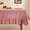 Red Plaid, variant on Gingham Ruffled Tablecloth Round - Waterproof Linen Cotton Checkered Table Cloth, Outdoor Plaid Table Cover for Picnic, Camping, Party - 70 Inch, Red