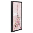 thumbnail image 3 of Stupell Industries Floral Pattern Eiffel Tower Botanical & Floral Painting Black Floater Framed Canvas Art Print Wall Art, 11 x 25, 3 of 9