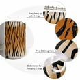 thumbnail image 5 of Brown Tiger Skin Shower Curtain Set ，Waterproof Fabric Shower Curtains Abstract Farm Brown Tiger Animal Texture Black Stripes Shower Curtains for Bathroom,Bathroom Decor 72"x72", 5 of 6