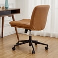 thumbnail image 4 of Silla de Escritorio sin Brazos Cruzados con Asiento Ancho + Altura Ajustable, Silla de Oficina Giratoria 360° con Ruedas para Máxima Comodidad, 4 of 28