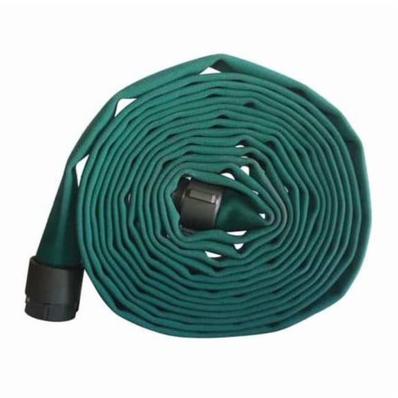 Kuriyama Fire Hose,50 ft,Green,Polyester G52H15HDG50N