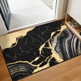 thumbnail image 3 of Bleum Cade Area Rugs for Doormat 2X3,Marble Swirl Abstract Rugs, Machine Washable Foldable Non Slip Outdoor Indoor Welcome Mat,Black Gold, 3 of 9