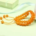 thumbnail image 6 of QQTDFG Glass Stone Beads Bracelet Adjustable Size 7MM Lace Up Clasp L532-Orange, 6 of 7