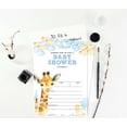 thumbnail image 5 of Inkdotpot 30 Fill In StyleBaby Shower Invitation Cards Giraffe Jungle Animals Blank Invites, 5 of 7
