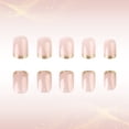 thumbnail image 6 of KUFptva 24 Pcs French Tip Press On Nails Short Square False Nails Reusable Acrylic Nails Glossy Full Covers Stick On Nails, 6 of 7