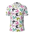 thumbnail image 2 of Daiia Funny Chicken Pattern Men’s Polo Shirts,Solid Deck Shirt,Classic Fit, Breathable Cotton Polo for Casual and Sport Wear-Medium, 2 of 7
