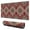 Red Boho Ethnic, variant on Long Mouse Pads for Desk,Red Floral Square Pattern Desk Mats on Top Of Desks, Desk Mouse Pad Extra Large with 3mm Non-Slip Base and Stitched Edge for Gaming,Office,Work,Home 31.5"x11.8"