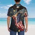 thumbnail image 3 of Lsque North American Bald Eagle1 pattern Hawaiian Shirt for Men, Unisex Summer Beach Casual Short Sleeve Button Down Shirts-Small, 3 of 9