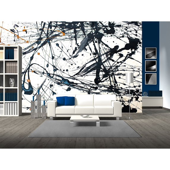 wall26 - Abstract art creative background. Hand painted background. - Removable Wall Mural | Self-adhesive Large Wallpaper - 66x96 inches