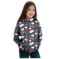 thumbnail image 3 of SonxaHe Big Girl Hoodies Christmas Long Sleeved Snowman Print Warm Hoodie Kids Party Streetwear Winter Hooded Sweatshirts Gray,Sized 10-12, 3 of 3