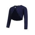 thumbnail image 5 of Arshiner Girls Cardigan Sweaters Shrug Crewneck Button Front Outerwear Black for 7-8 Years Navy Blue 140, 5 of 8