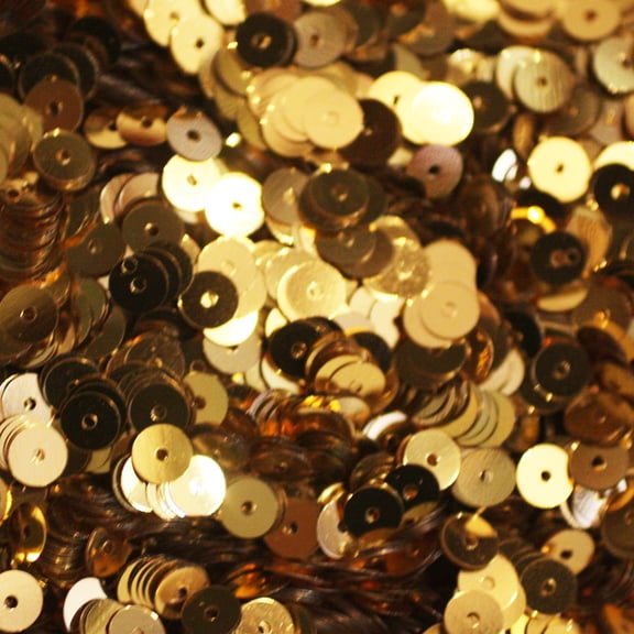 Gold Sequins 5mm Shiny Metallic Made in USA