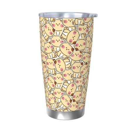 

Goofa Cute Cats 4 for 20 oz Skinny Tumbler Stainless Steel Coffee Mug Slim Vacuum Insulated Travel Cup Car Cup-Without Straw