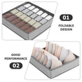 thumbnail image 5 of SENSETH 4pcs Foldable Underwear Drawer Organizers Fabric Closet Drawers Organizers Dividers Storage Box for Bras Briefs Socks, 5 of 8