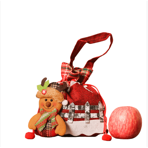 Bwiyojiz Christmas Decor 7.8x9.8" Gift Bag Eve Non-woven Fabric Handbag for The Elderly Candy Small Packaging Decoration, Gifts for Mom