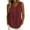 Wine, variant on Bosfbaoi Womens Tops V-Neck Sleeveless Pleated Blouse Casual Button Accent Tank Top Summer Tops for Women