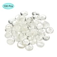 thumbnail image 3 of Uxcell Decorative Flat Glass Marbles 17-19mm Rock Vase Filler Petal White for Fish Tank Table Scatter Decor, 100 Pcs, 3 of 5