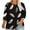 Black Plus Size Blouse for Women_m, variant on CYMMPU Blouses for Women Dressy Casual Round Neck Tunic Tops Floral Printed 3/4 Sleeve Loose Fit Spring Tops Summer Trendy Shirts Plus Size T-Shirt L
