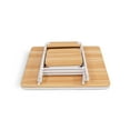 thumbnail image 2 of Humble Crew Kids 3-Piece Lightweight Activity Table and Chair Set, Natural Wood and White, 2 of 6
