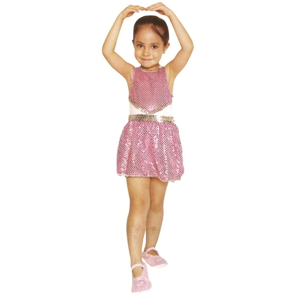 Pink and White Ballerina Leotard Girl Child Halloween Costume - Medium