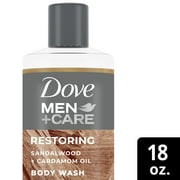 Dove Men+Care Restoring Liquid Body Wash Sandalwood + Cardamom Oil, 18 oz