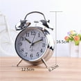 thumbnail image 2 of Bedside Traditional Classic Saxon Wind Up Double Bell Alarm Clock Chrome, 2 of 5