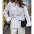 thumbnail image 4 of Camisas de Larga con Botones para Mujer, Blusas Holgadas de Estilo Casual y Moderno para Otoño, Ideales para el Trabajo o la Oficina M, 4 of 9