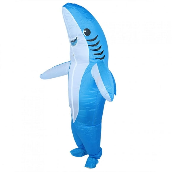 Inflatable Costume, Polyester Halloween Decor, Durable For Festival Performance Bars Halloween Party Piratical Shape X127,Blue Sharks Shape X128