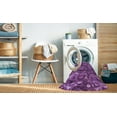 thumbnail image 2 of Ahgly Company Machine Washable Indoor Square Transitional Dark Magenta Purple Area Rugs, 5' Square, 2 of 7