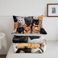 thumbnail image 5 of Manfei 3D Kitten Print King Size Comforter Sets, Kawaii Animal Lover Comforters King Size, Multicolor, Gray Reversible, 3-Piece, 1 Comforter and 2 Pillowcases, 5 of 7