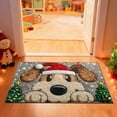 thumbnail image 2 of Yhmxh Chirstmas Door Mat Cute Dog Welcome Doormat 24x16 Inch Xmas Welcome Mats Rug for Front Winter Holiday Mat with Xmas Hat Snowflake Designs for Indoor Outdoor Home Parte Decorations, 2 of 7