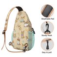 thumbnail image 2 of Sac à Dos à Bandoulière Motif Patte de Chien pour Femmes Hommes, Sac à Bandoulière Motif Chiot Mignon avec Motif Os et Queue, Sac de Randonnée de Voyage, 2 of 6
