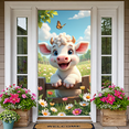 thumbnail image 6 of Cartoon Design Farm Animal Banner Happy Cow Pastoral Scene Baby Decor for Nursery Room Kids Party Baby Shower, 6 of 9