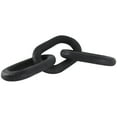 thumbnail image 6 of 23" x 3" Black Wood Distressed Matte 3 Link Chain Sculpture, by DecMode, 6 of 9