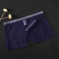 thumbnail image 2 of jobturf Men's Underwear See Through Mesh Short Leg Boxers Briefs Elastic Waist Casual Underpants Breathable Lightweight Low Rise Trunks M-XXXL, 2 of 3