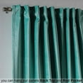 thumbnail image 5 of 3S Brother's Extra Long Solid Luxury Matte Velvet Soft Curtain Powder Blue Single Panel Hanging Back Tap & Rod Pocket Home Décor 5-25 Feet Custom Made Curtains -Made in Turkey Each(52"x63"), 5 of 7