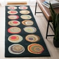 thumbnail image 3 of SAFAVIEH Soho Kendall Geometric Wool Area Rug, Black/Multi, 7'6" x 9'6", 3 of 10