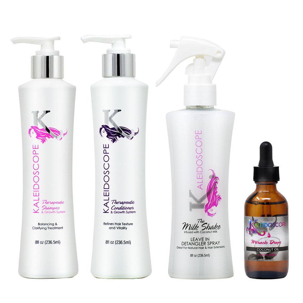 Kaleidoscope Therapeutic Shampoo + Conditioner 8oz + Coconut Oil 2oz