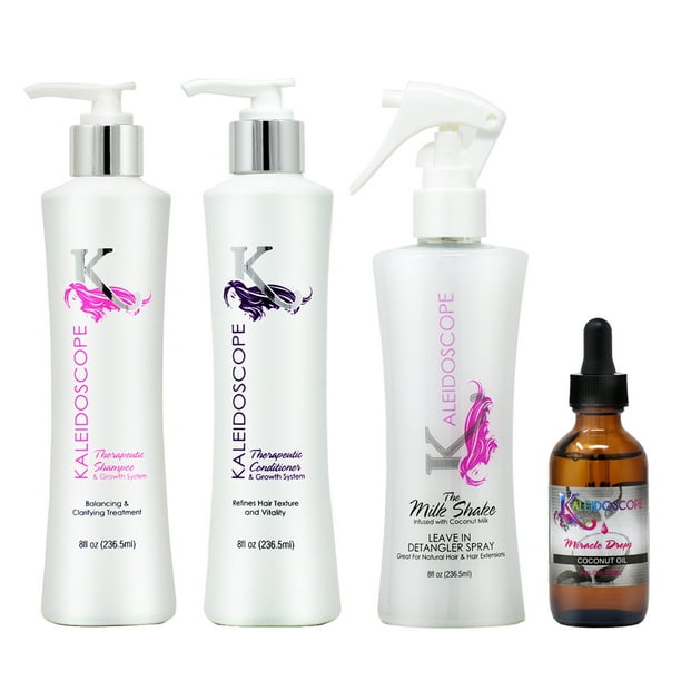 Kaleidoscope Therapeutic Shampoo + Conditioner 8oz + Coconut Oil 2oz