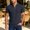 Navy, variant on KLHDSF Men's Textured Knit Polo Shirts 1/4 Zipper Shirts Short Sleeve Casual Lightweight Golf Shirt Army Green L