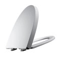 thumbnail image 2 of Tapa duradera, resistente a la presión, de liberación rápida y engrosada para reemplazo de asiento de inodoro universal blanco en forma de U con cierre silencioso, 2 of 8