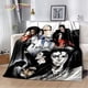 thumbnail image 4 of Manta de felpa suave con patrón de Michael Jackson, manta de franela para sala de estar, dormitorio, cama, sofá, cubierta de Picnic, 4 of 4